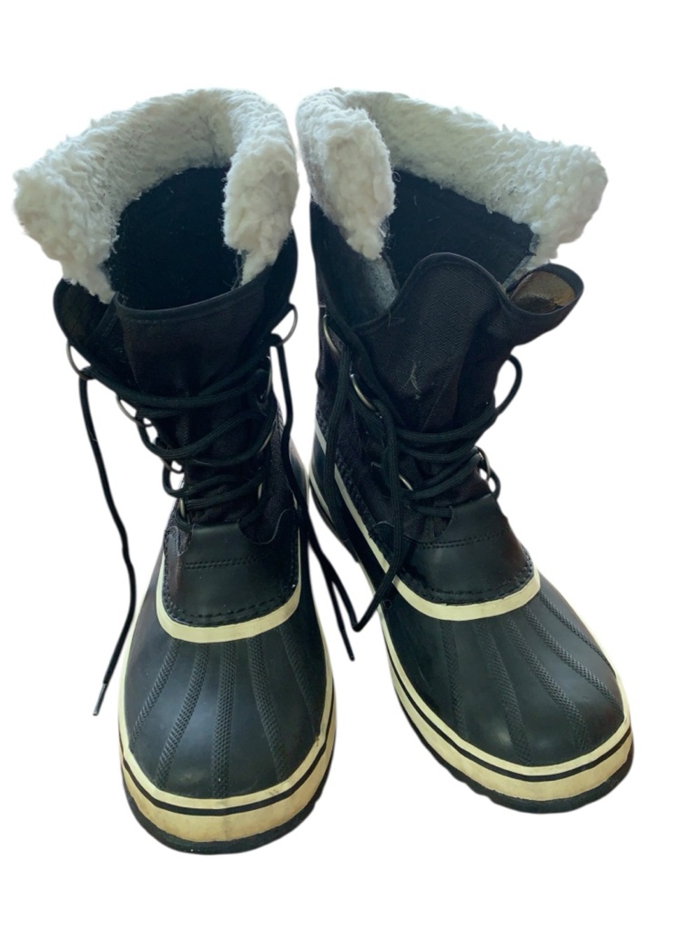Women’s Black Sorel Winter Carnival Waterproof Lace-Up Insulated Boots